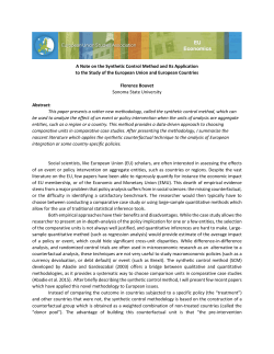A Note on the Synthetic Control Method and Its Application to the