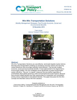 Win-Win Transportation Management Strategies