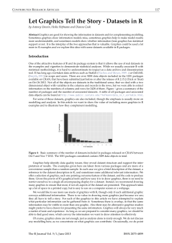 Let Graphics Tell the Story - Datasets in R - The R Journal