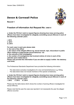 Record 1 - 2496 - Devon and Cornwall Police