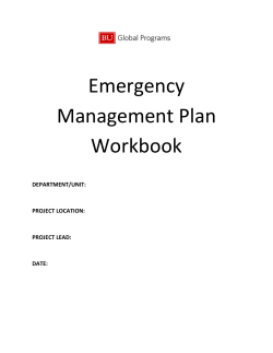 Emergency Management Plans Workbook