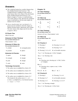 Answers - Woodcliff Lake School