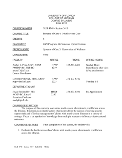 department chair - College of Nursing