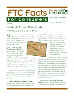 Credit, ATM, and Debit Cards - Del