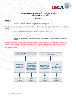 Handicap System Changes for 2016
