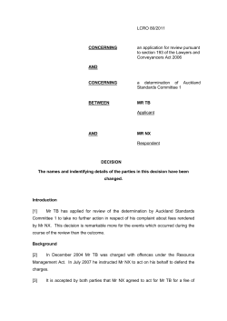 LCRO 80/2011 CONCERNING an application for review pursuant to