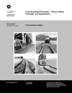 Track Buckling Prevention - Federal Railroad Administration