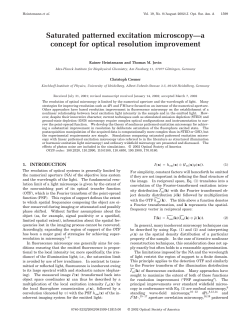 Saturated patterned excitation microscopy&mdash;a concept