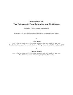 Proposition 55: Tax Extension to Fund Education and Healthcare.