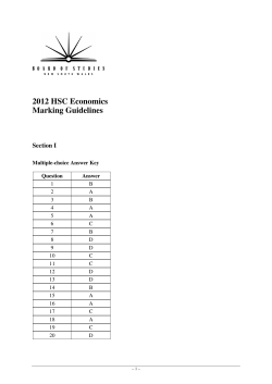 2012 HSC Marking Guidelines - Economics