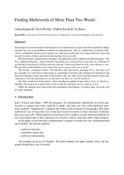 Finding Multiwords of More Than Two Words