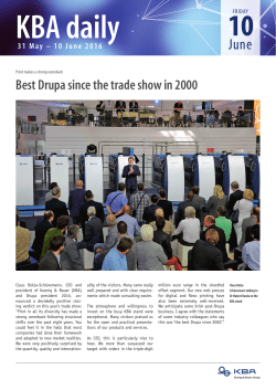 Best Drupa since the trade show in 2000