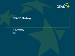 GEANT Strategy - TNC2014