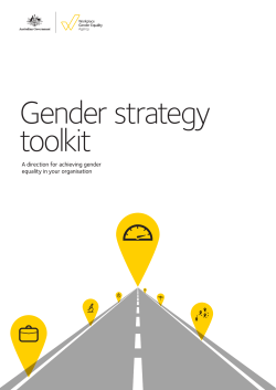 Gender strategy toolkit - The Workplace Gender Equality Agency