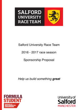 Salford University Race Team 2016