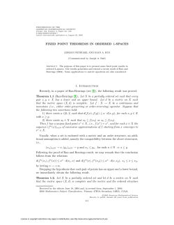 FIXED POINT THEOREMS IN ORDERED L