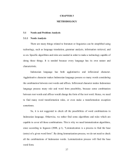 CHAPTER 3 METHODOLOGY 3.1 Needs and Problem Analysis 3.1
