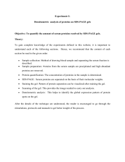 Serum sample Sonication Protein precipitation Quantification