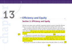 Efficiency and Equity