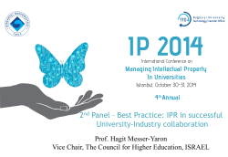 Higher Education in Israel - IP Conference