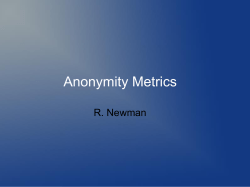 Anonymity