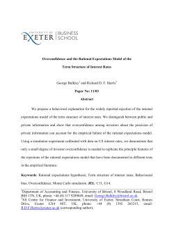 Overconfidence and the Rational Expectations Model of the Term
