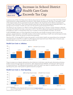 Increase in School District Health Care Costs Exceeds Tax Cap