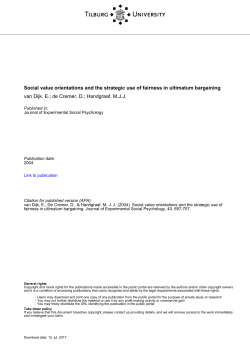 Tilburg University Social value orientations and the strategic use of