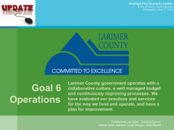Goal 6 Operations