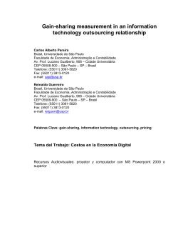 Gain-sharing measurement in an information technology