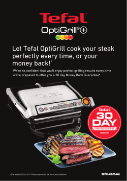 Let Tefal OptiGrill cook your steak perfectly every