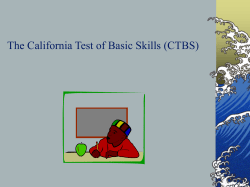 The California Test of Basic Skills (CTBS) and Diagnostic Testing for