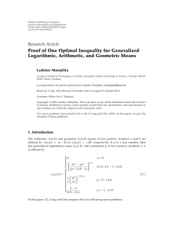 Proof of One Optimal Inequality for Generalized Logarithmic