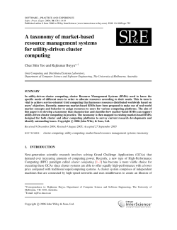 A taxonomy of market-based resource management systems for