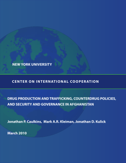 CENTER ON INTERNATIONAL COOPERATION NEW YORK