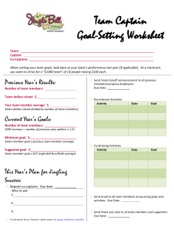 Team Goal Setting Form