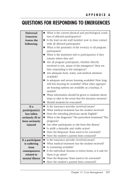 questions for responding to emergencies