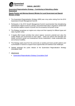Qld Regionalisation Strategy - Contributing to Rebuilding a Better Qld