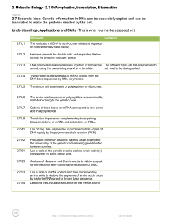 2.7 Replication, Transcription, Translation