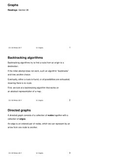 Graphs Backtracking algorithms Directed graphs