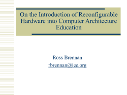 On the Introduction of Reconfigurable Hardware into Computer