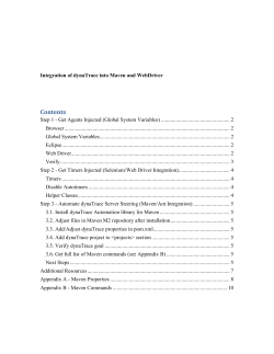 Appendix A - Maven Properties - Support