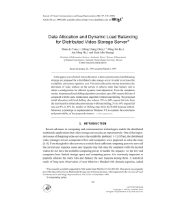 Data Allocation and Dynamic Load Balancing for Distributed Video