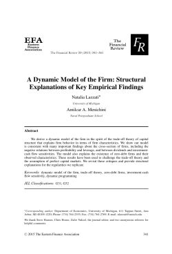 A Dynamic Model of the Firm: Structural