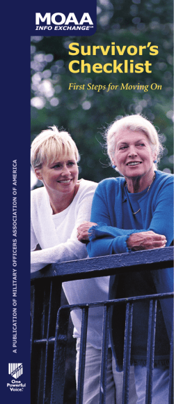 Survivor`s Checklist: First Steps for Moving On