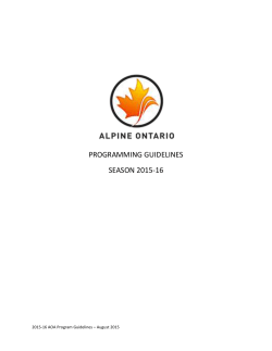AOA SOD Programming 2015-16