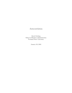 Autocorrelation - Pdx - Portland State University