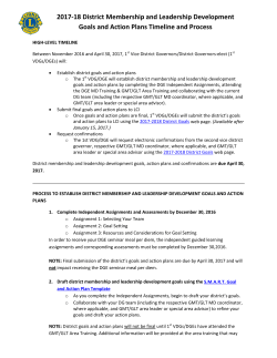 2017-18 District Membership and Leadership Development Goals