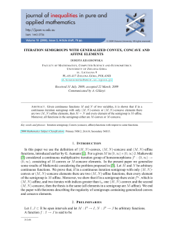 Iteration Semigroups with Generalized Convex, Concave and