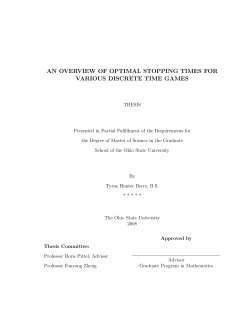 An Overview of Optimal Stopping Times for Various